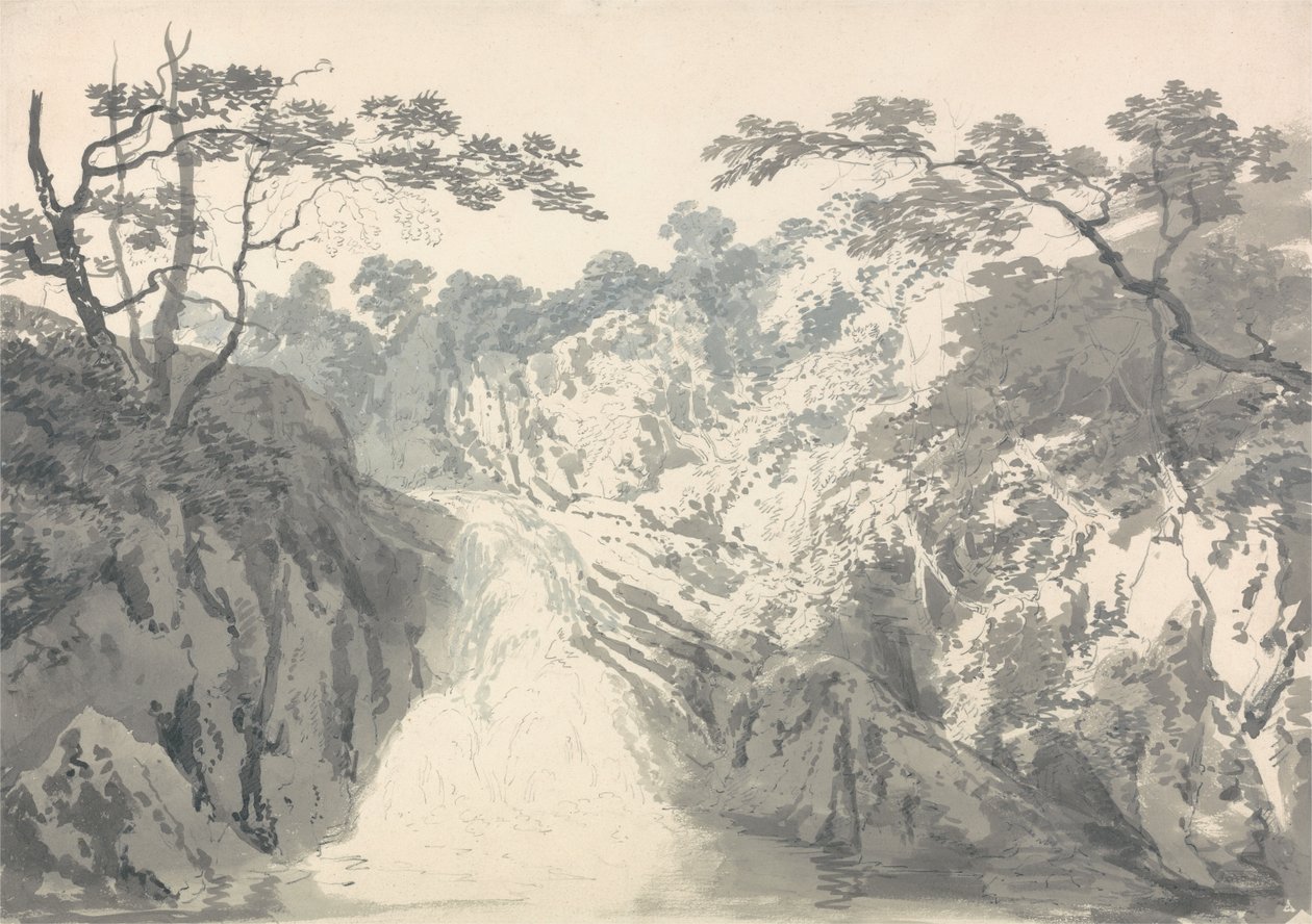 Paisaje con cascada de Joseph Mallord William Turner