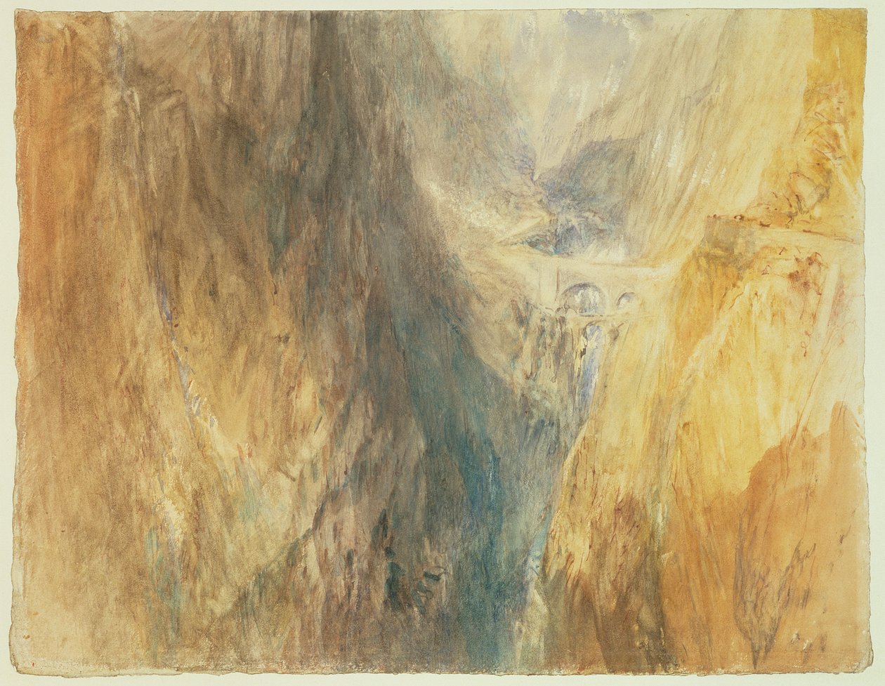 No.0586 El Puente del Diablo, St. Gotthard, c.1841 de Joseph Mallord William Turner