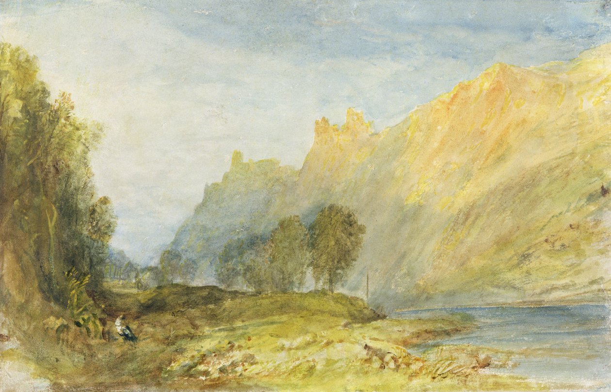 No.1520 Bruderburgen en el Rin, 1817 de Joseph Mallord William Turner