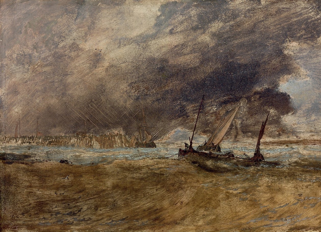 Marina con barcos de pesca de Joseph Mallord William Turner