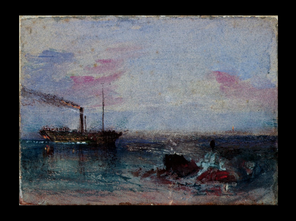 Marina con un Barco de Joseph Mallord William Turner
