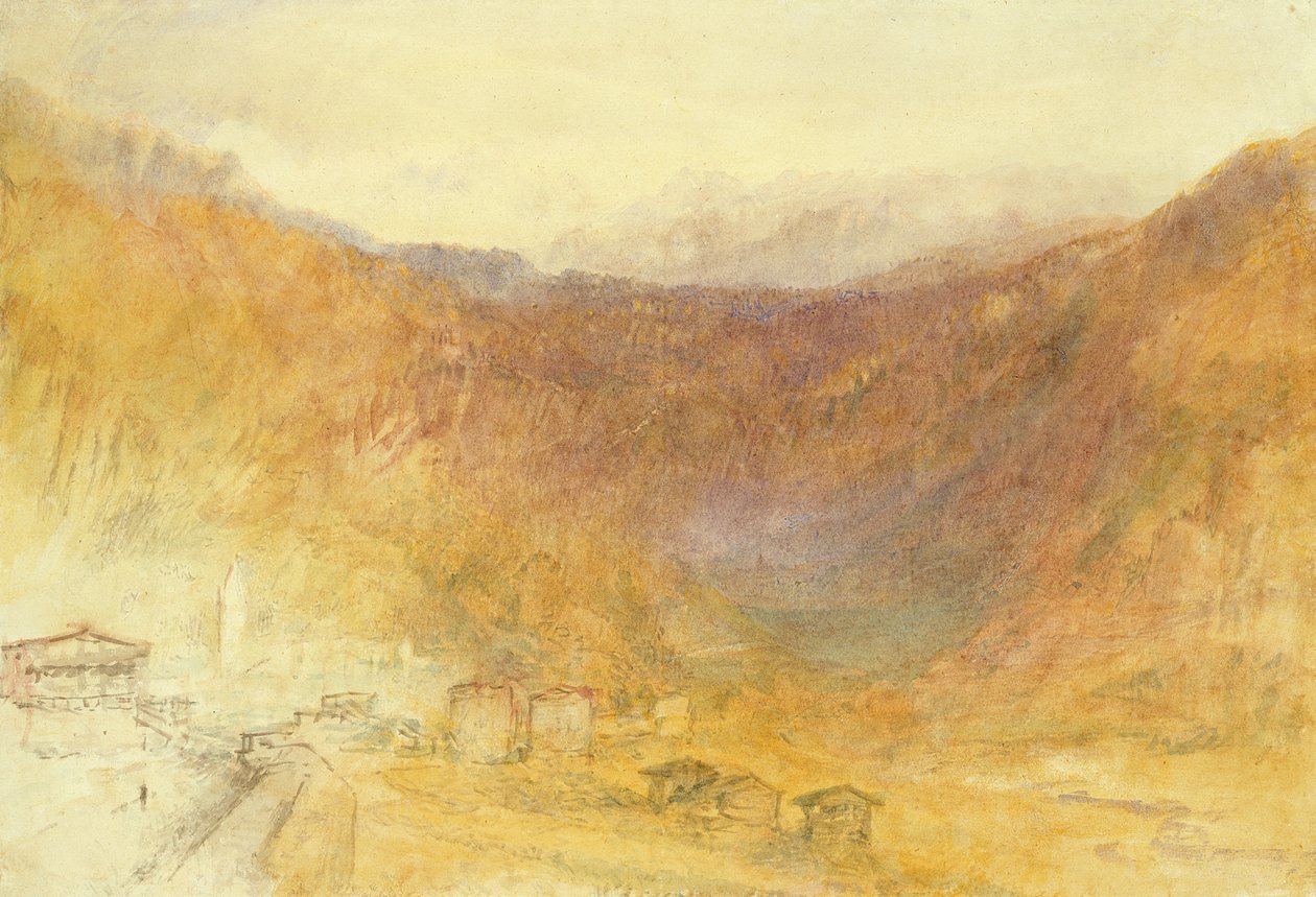 El paso de Brunig desde Meiringen, Suiza de Joseph Mallord William Turner