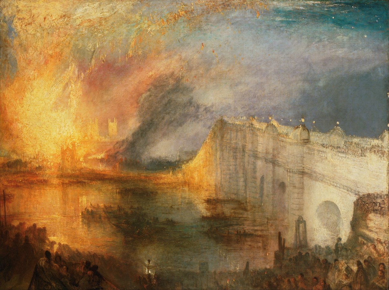 El incendio de las Casas de los Lores y los Comunes, 16 de octubre de 1834 de Joseph Mallord William Turner