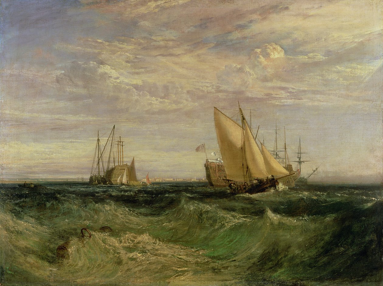 La confluencia del Támesis y el Medway, c.1808 de Joseph Mallord William Turner
