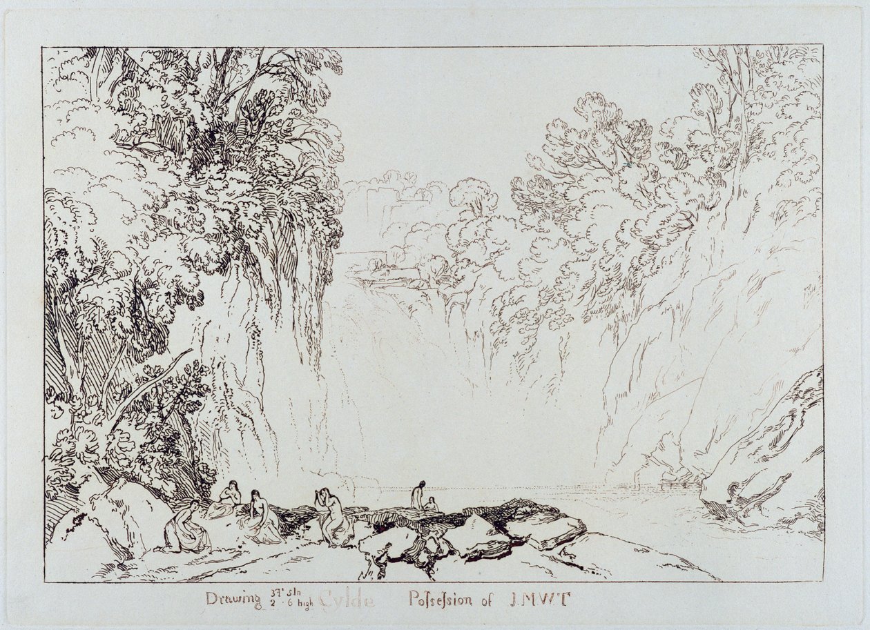 La caída del Clyde, grabado por Charles Turner (1773-1857) 1859-60 de Joseph Mallord William Turner