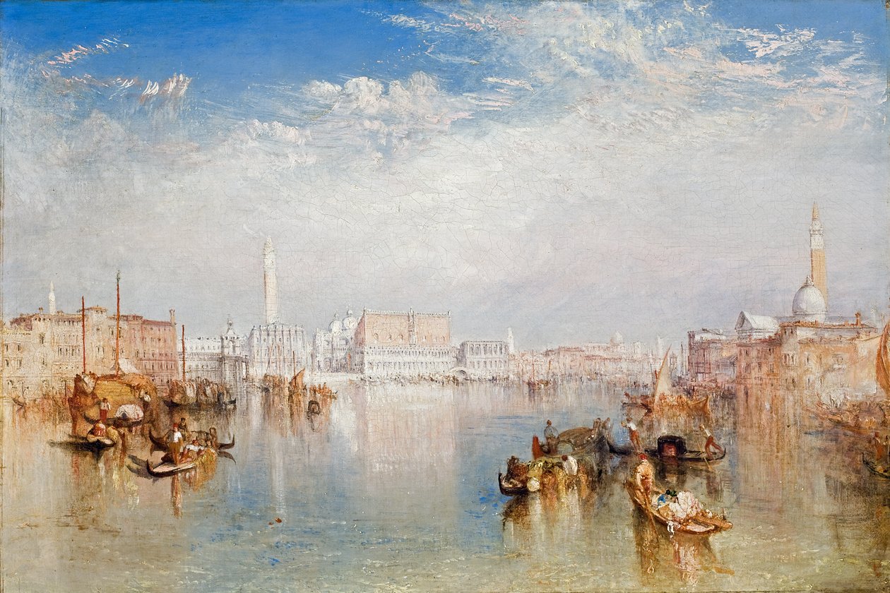Vista de Venecia: El Palacio Ducal, Dogana y Parte de San Giorgio, 1841 de Joseph Mallord William Turner