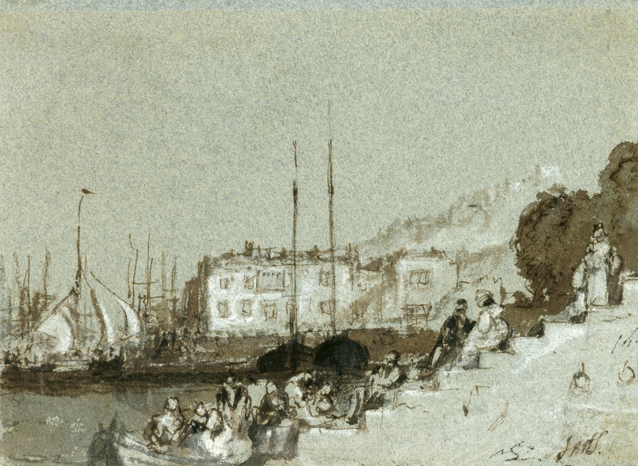 Vista de un puerto marítimo East Cowes, Isla de Wight, 1828 de Joseph Mallord William Turner