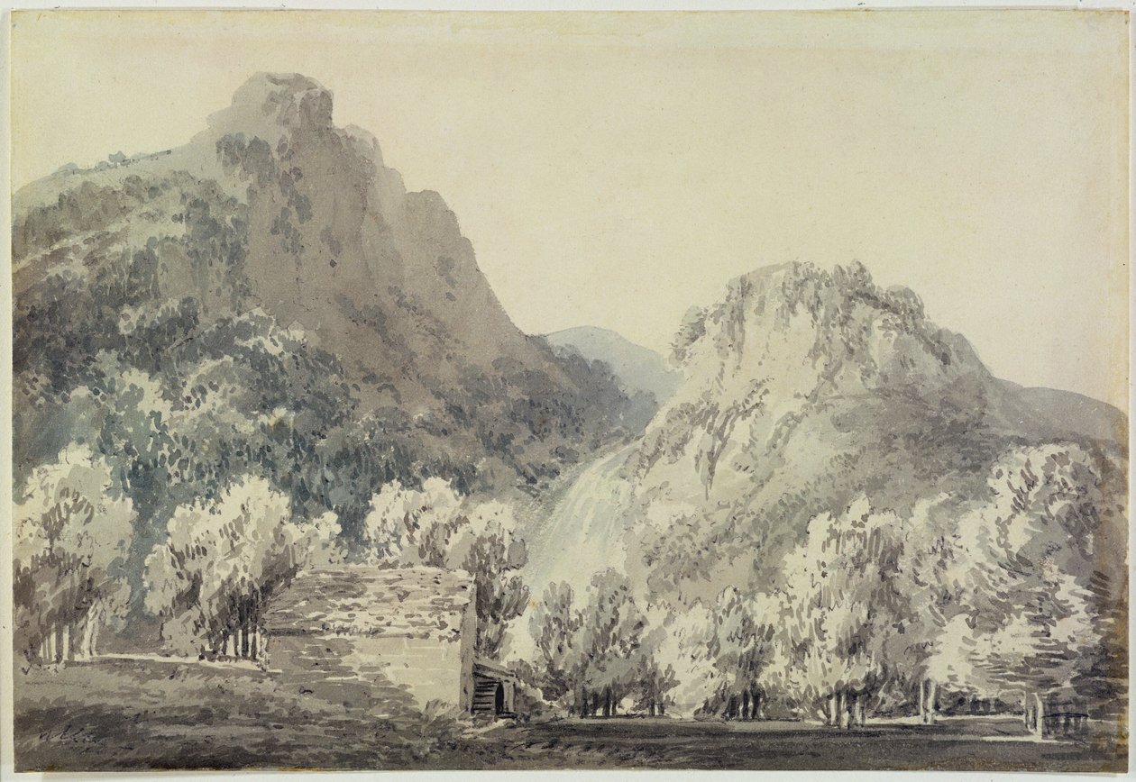 Cascada en Lodore, Cumberland de Joseph Mallord William Turner