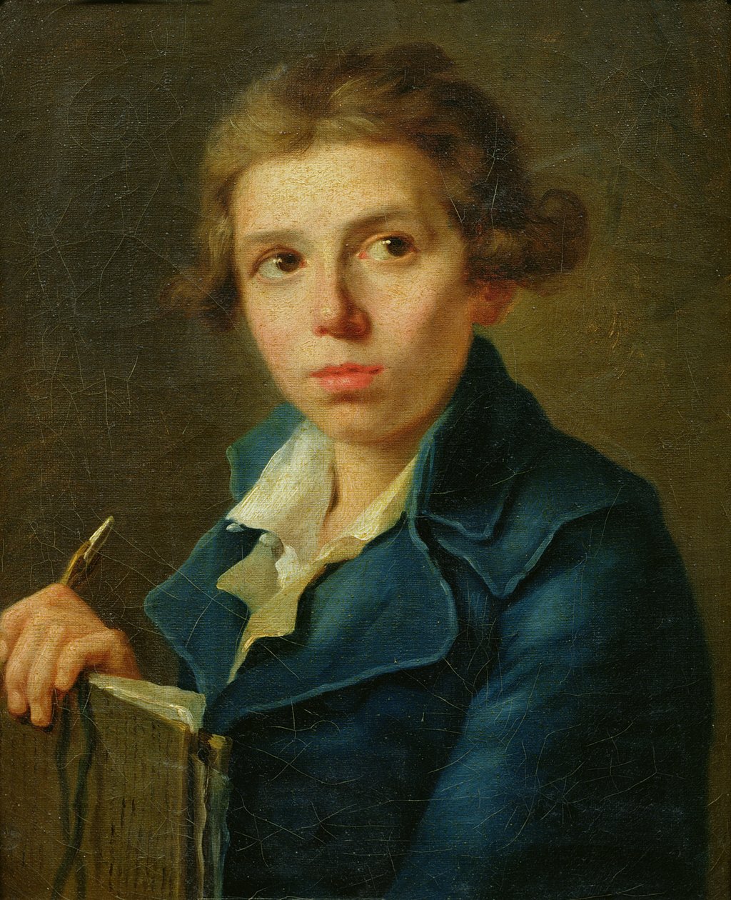 Retrato de Jacques-Louis David (1748-1825) de joven de Joseph Marie, the Elder Vien