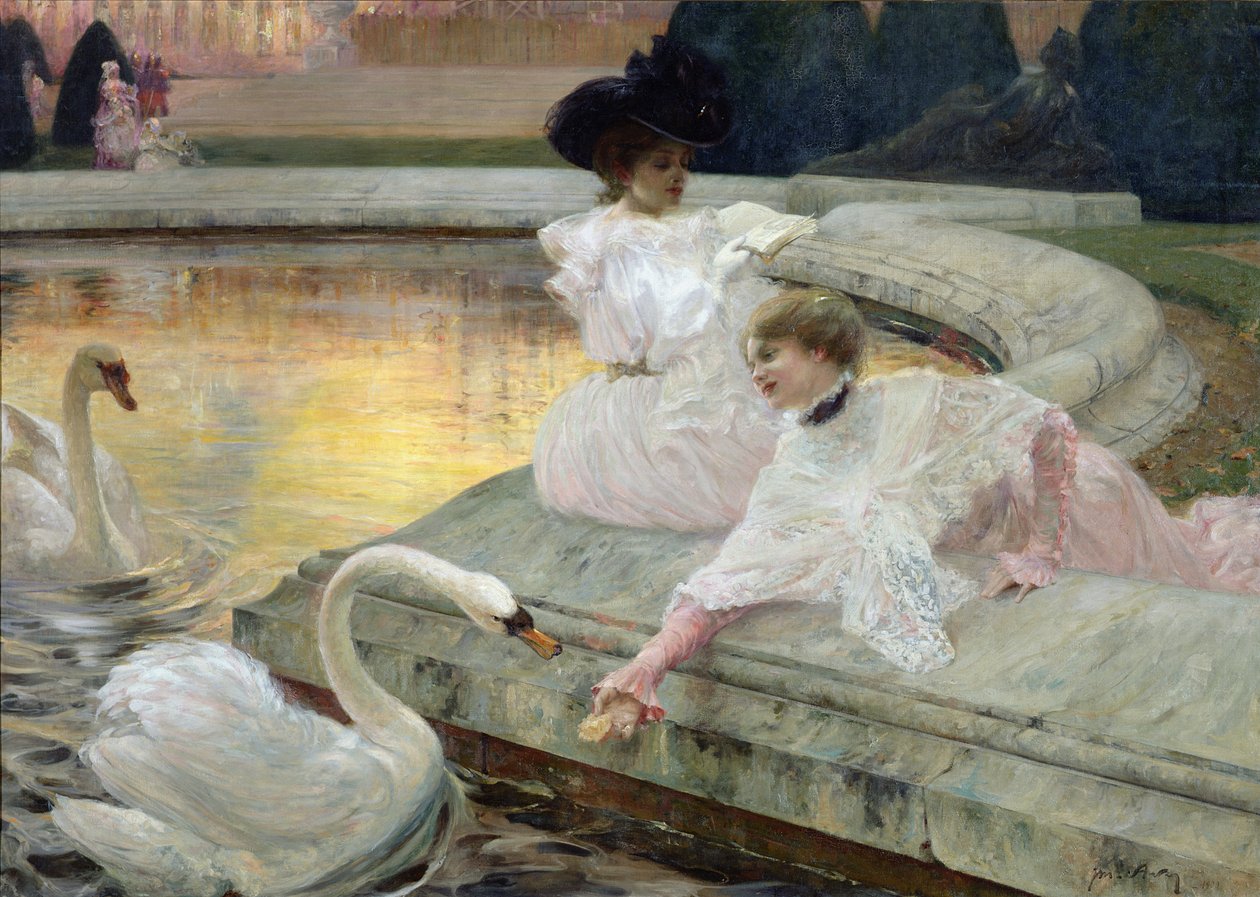 Los cisnes, 1900 de Joseph Marius Avy