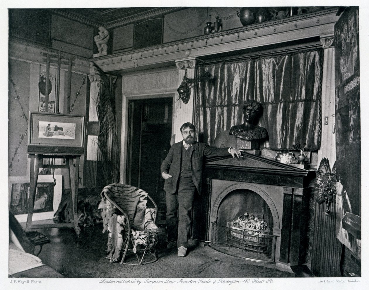 L. Alma-Tadema en su estudio c.1884 de Joseph Parkin Mayall