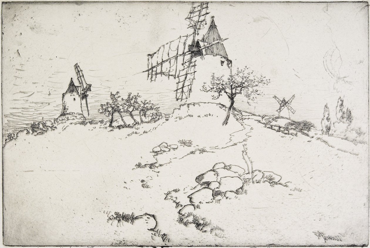 El Molino de Daudet, 1893 de Joseph Pennell