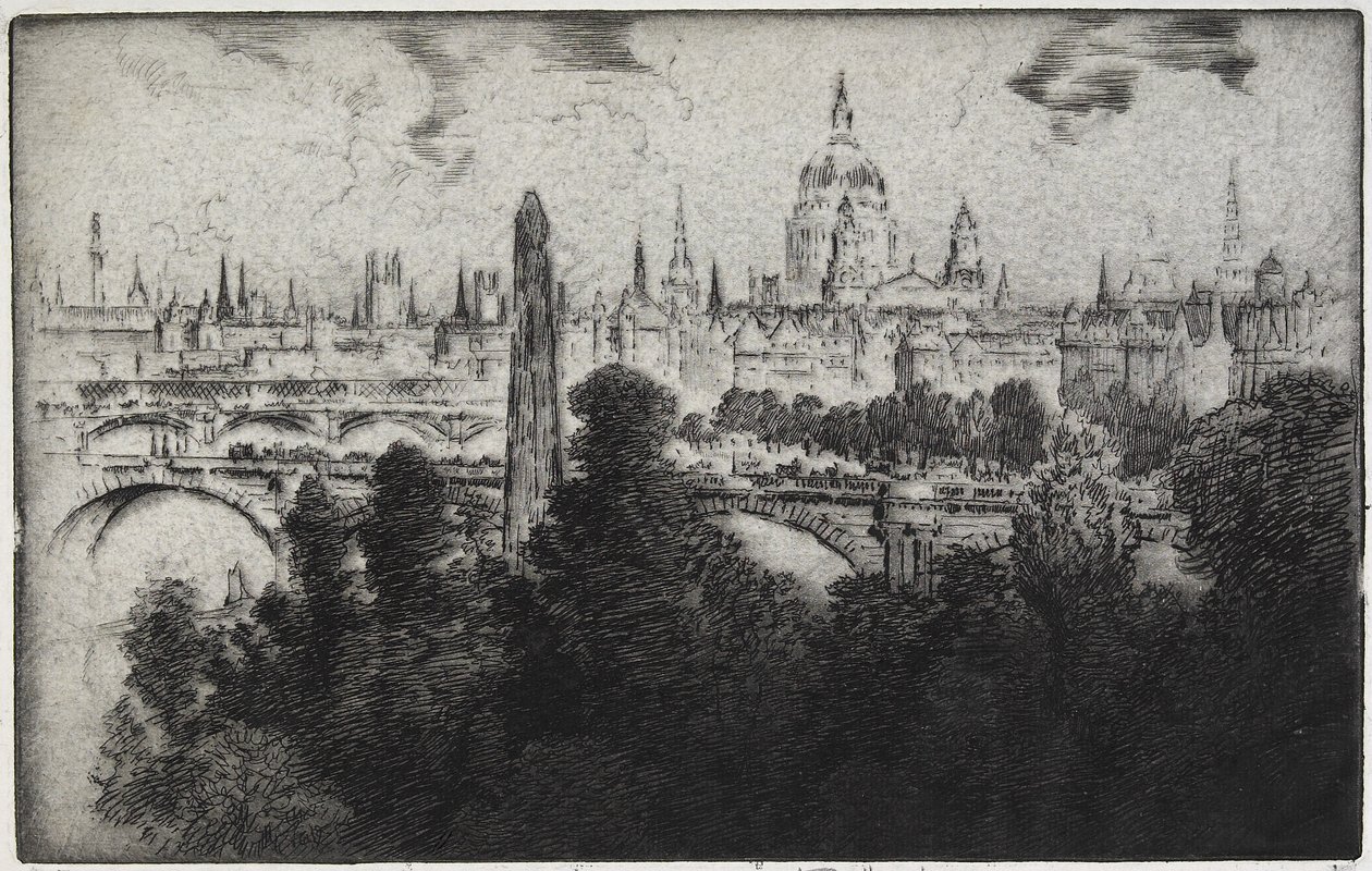 Londres sobre los Jardines del Embankment, 1906 de Joseph Pennell