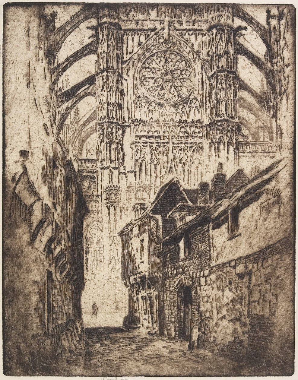 Rosetón, Beauvais, 1907 de Joseph Pennell
