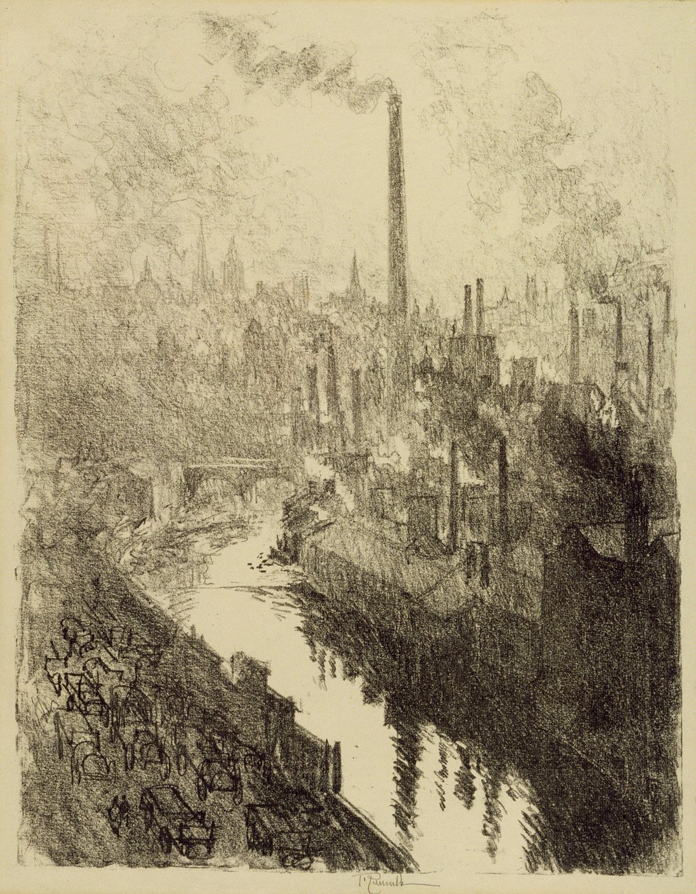 La Gran Chimenea, Sheffield, 1910 de Joseph Pennell