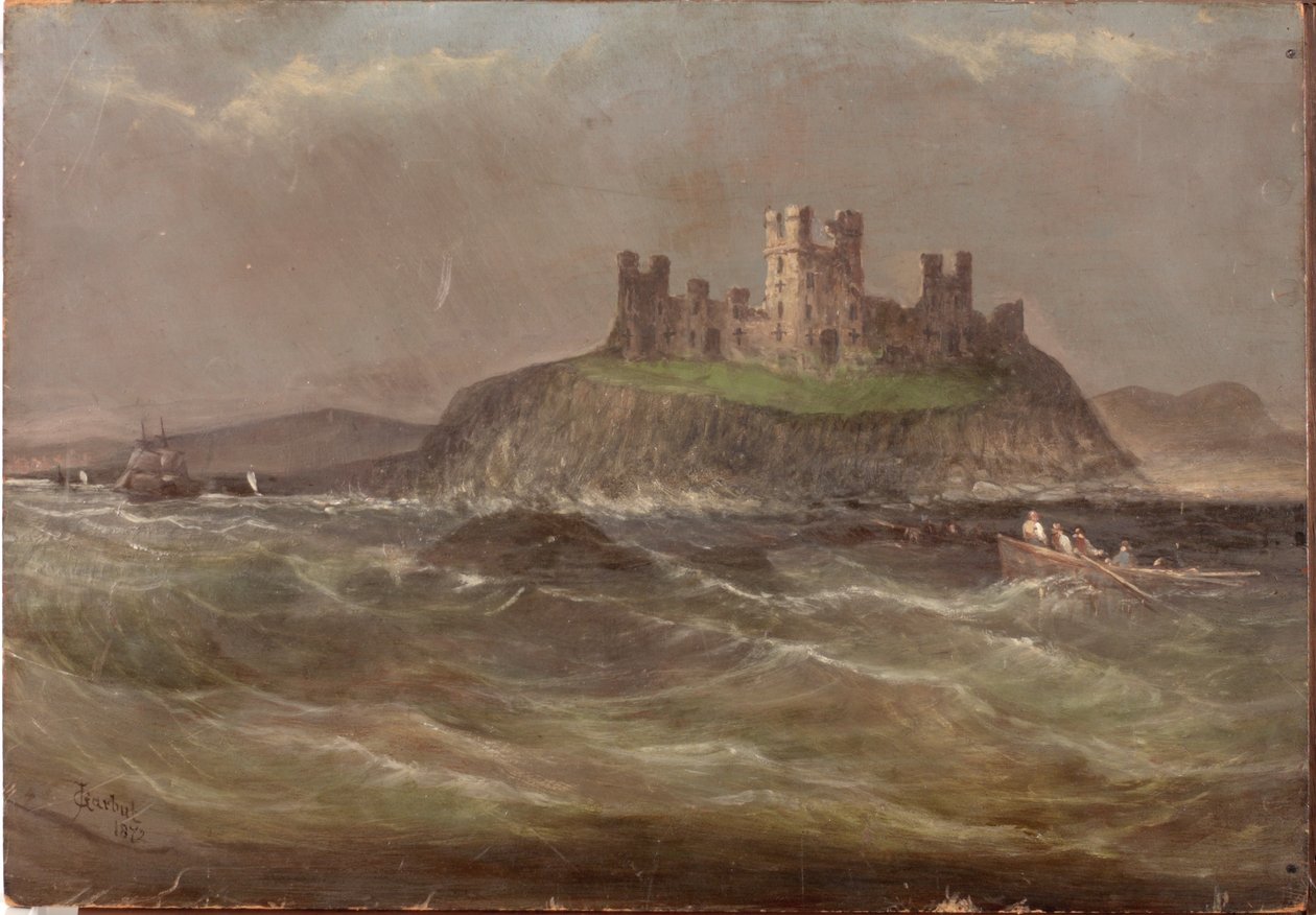 Escena costera con castillo de Joseph 