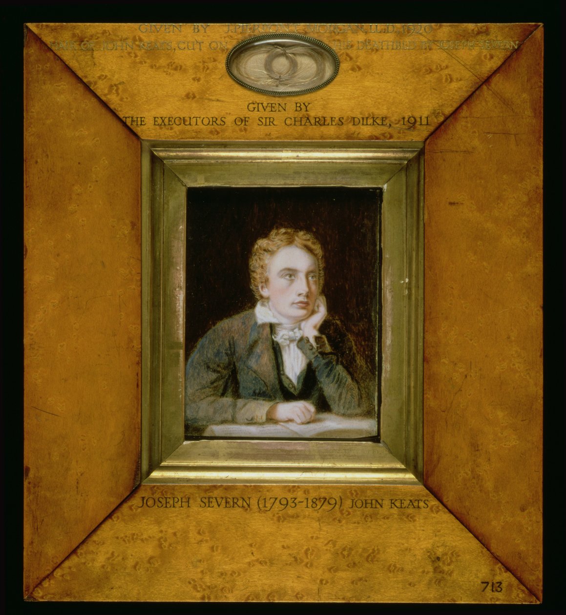 Retrato en miniatura de John Keats (1795-1821) c.1818 de Joseph Severn