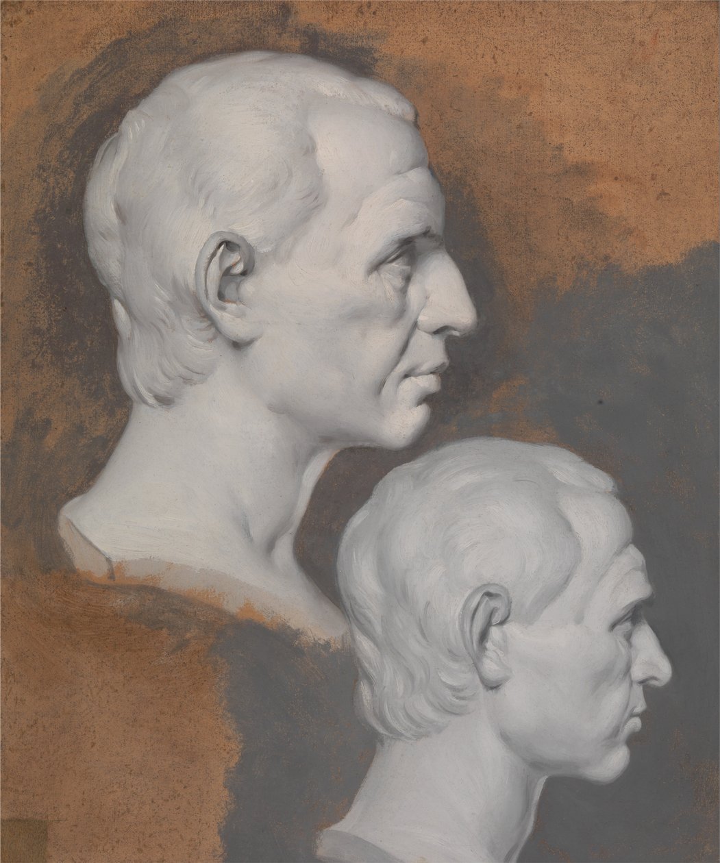 Estudios de un busto clásico de Joseph Wright of Derby