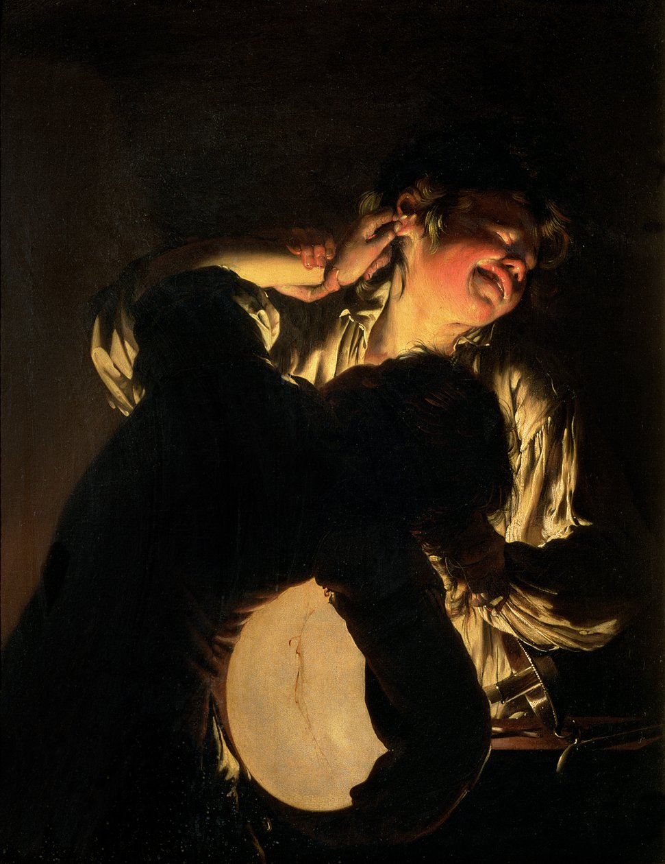 Dos niños peleando por una vejiga, c.1767-70 de Joseph Wright of Derby