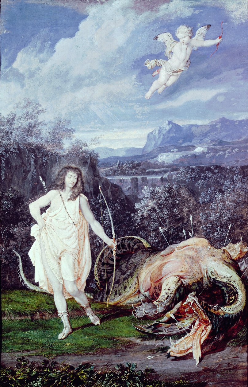 Luis XIV (1638-1715) como Apolo, asesino de Pitón de Joseph Werner