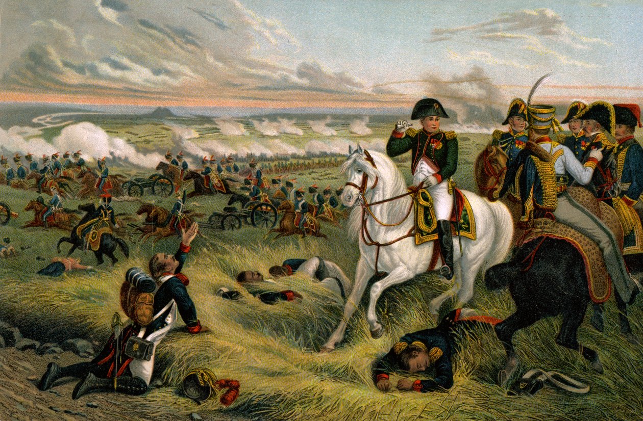 Historia. Francia. Primer Imperio Francés. Napoleón I en la batalla de Wagram de Joseph Louis Hippolyte (after) Bellange