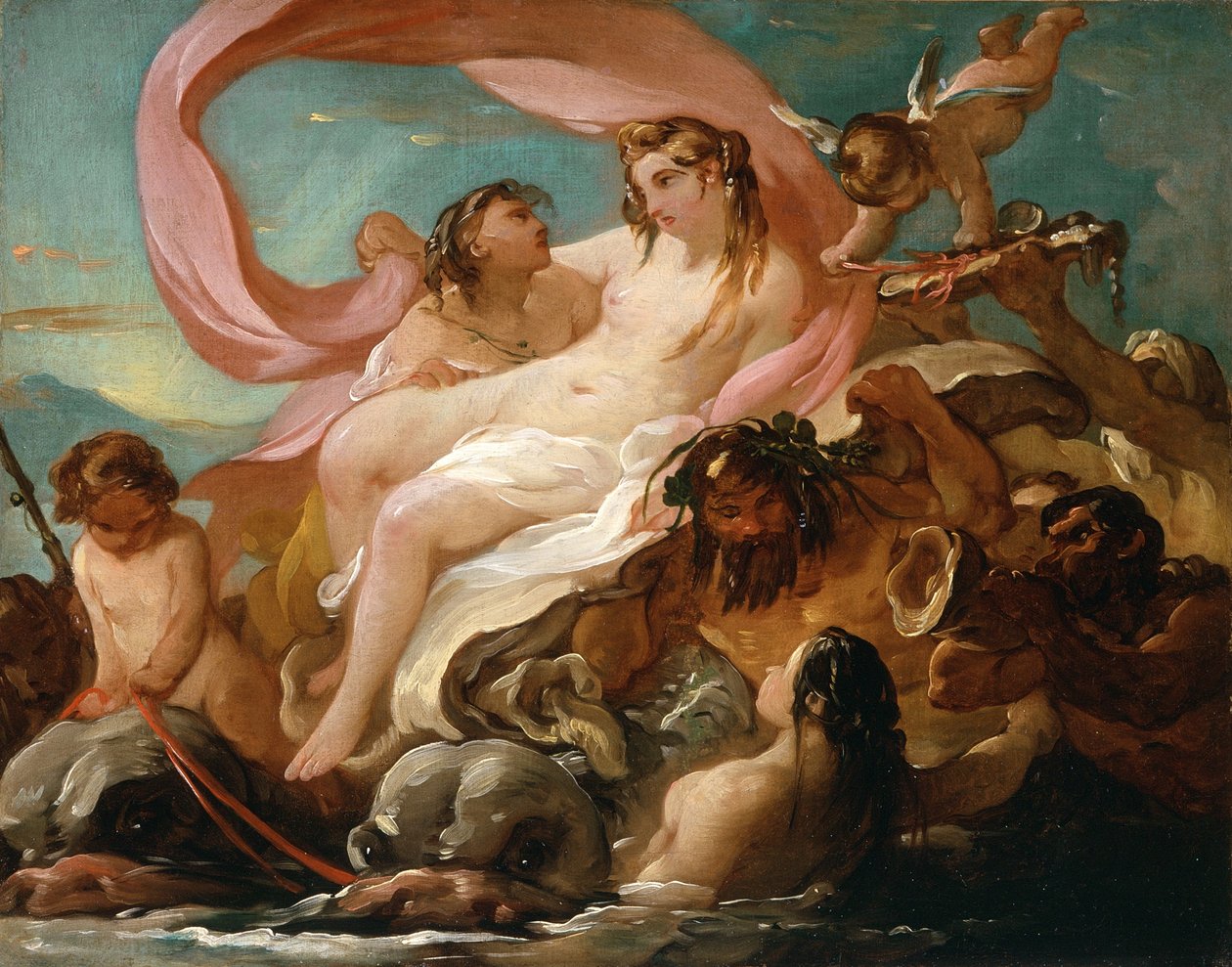 Venus emergiendo del mar, c.1754-5 de Joseph Marie, the Elder Vien
