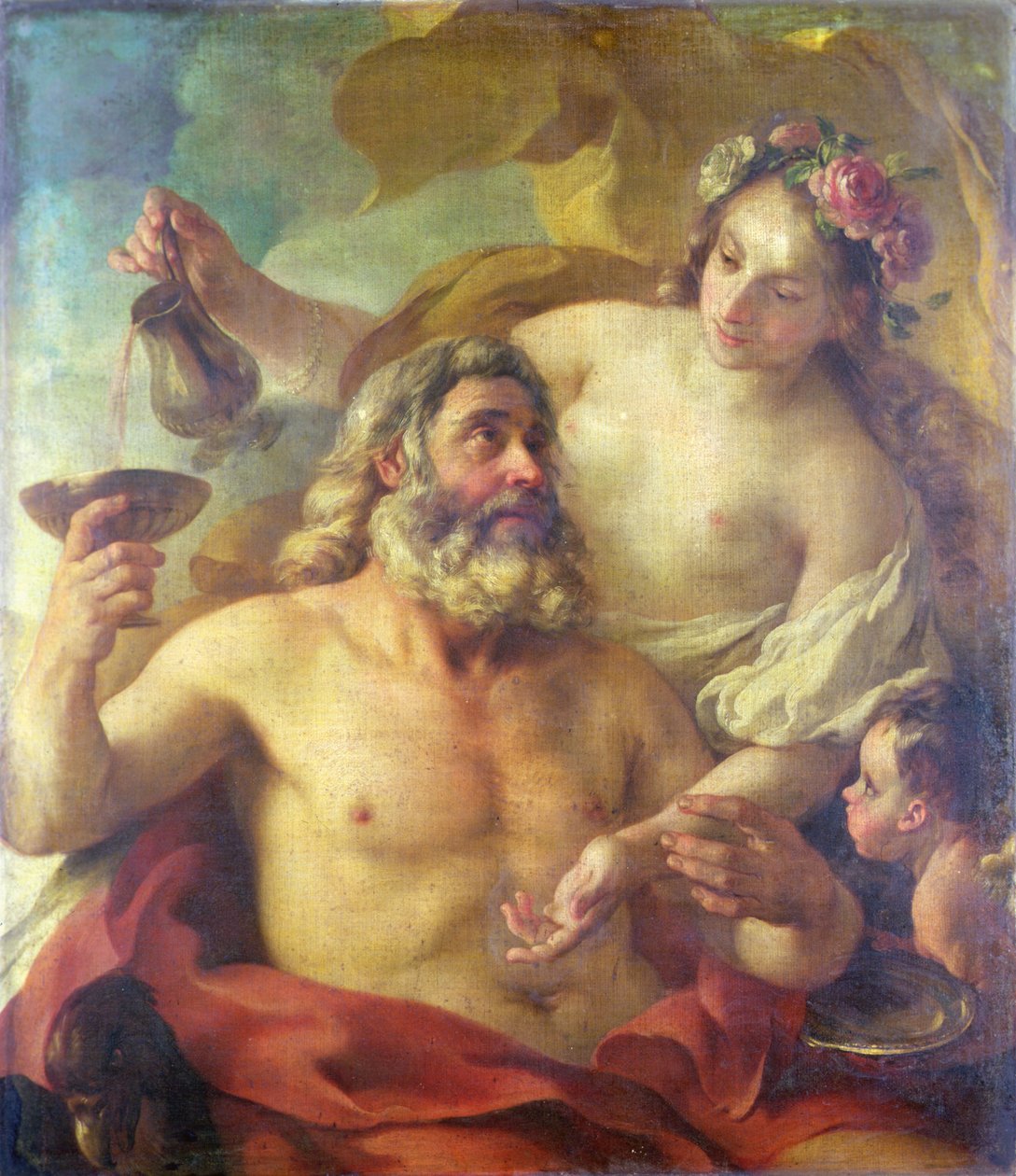 Júpiter, Hebe y Cupido de Joseph-Marie the Elder Vien