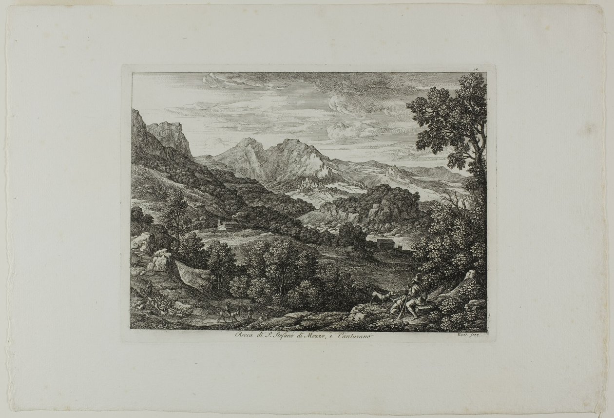 Castillo de San Esteban de Mezzo y Canturano de Joseph Anton Koch