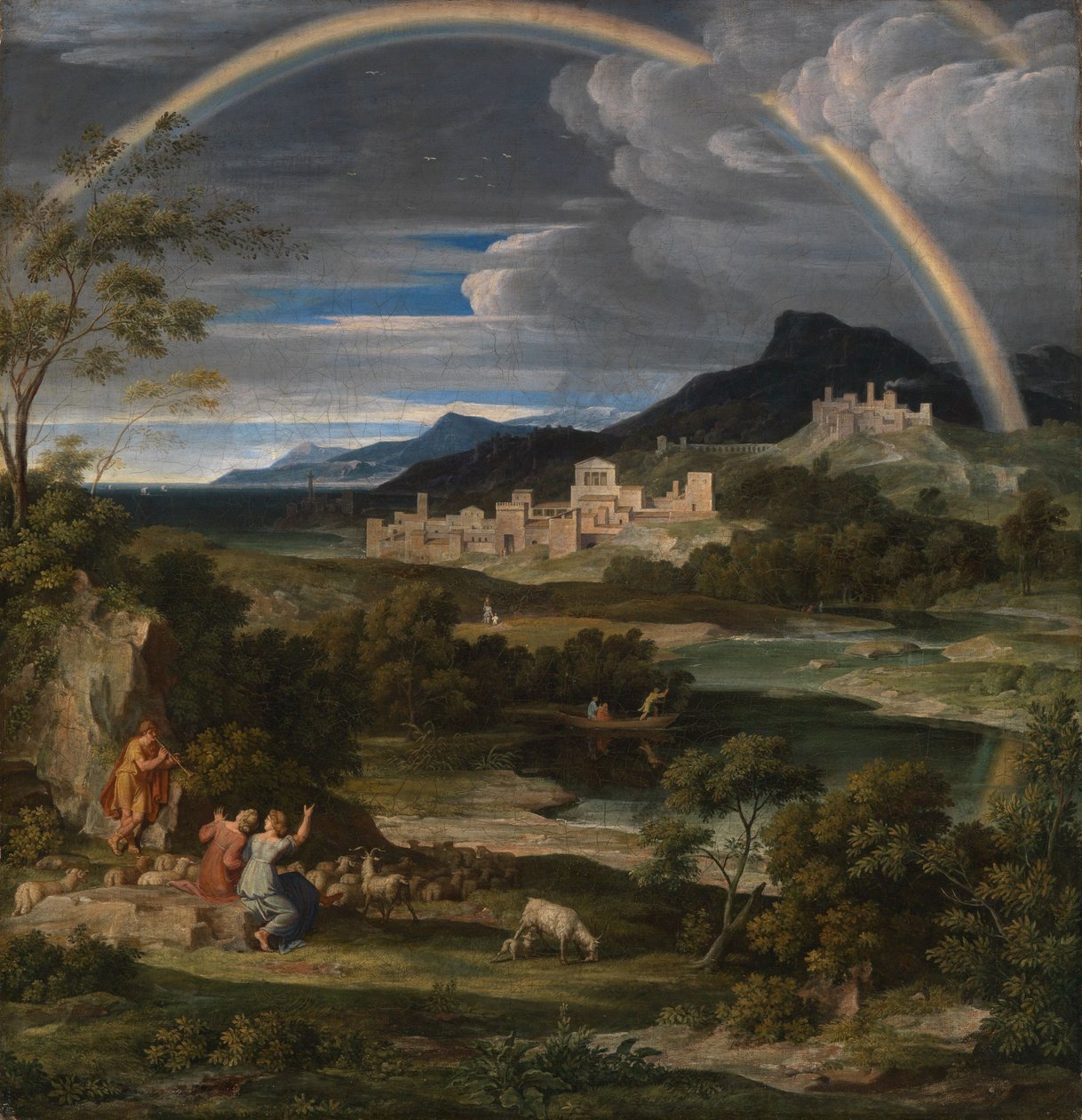 Paisaje heroico con arcoíris de Joseph Anton Koch