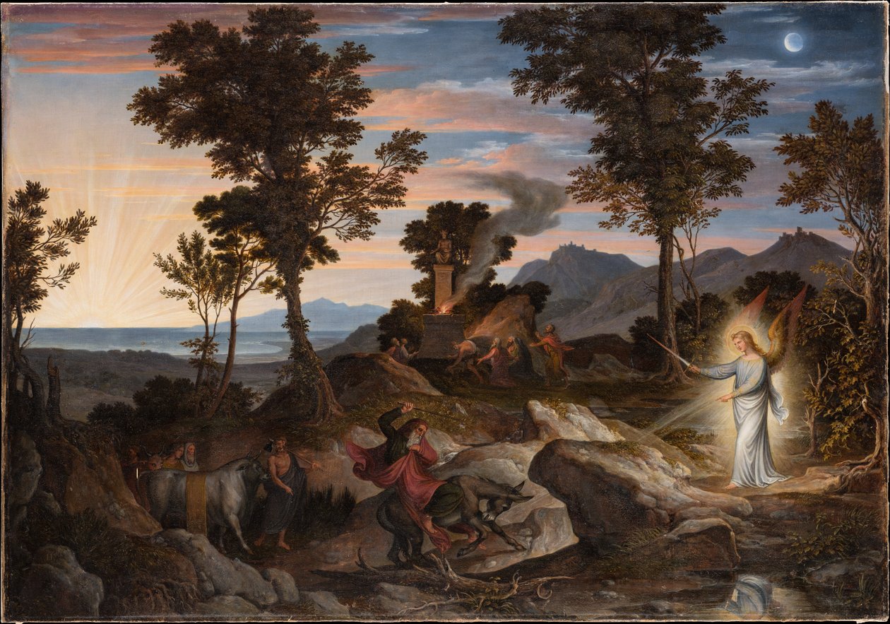 Paisaje con el profeta Balaam y su burro de Joseph Anton Koch