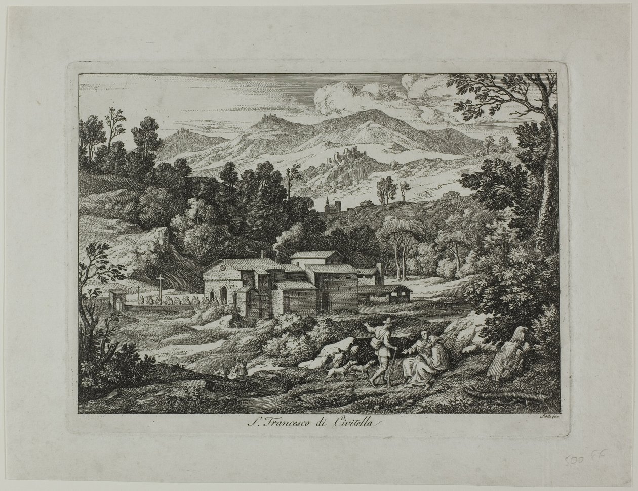Monasterio de San Francesco di Civitella en las Montañas Sabinas de Joseph Anton Koch