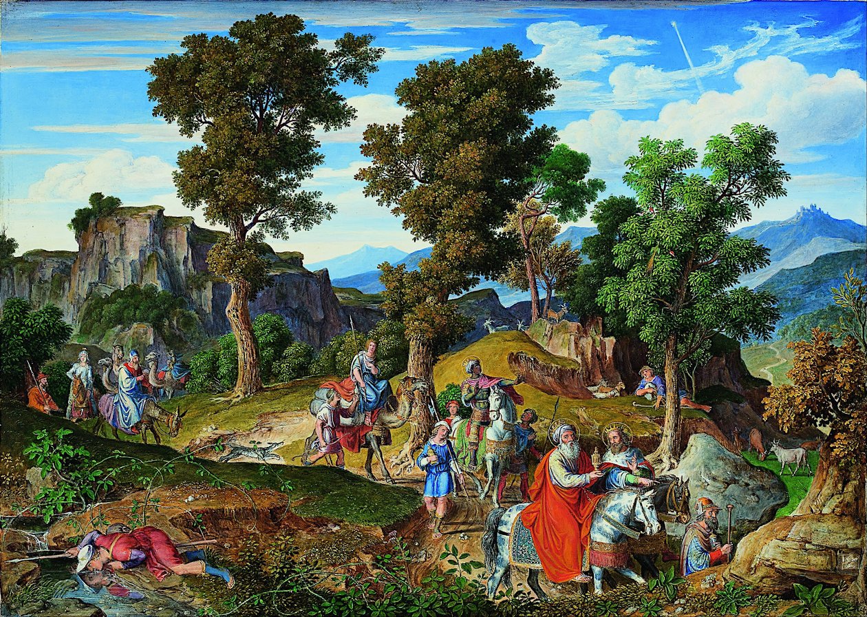 Paisaje de Serpentara con la procesión de los Reyes Magos de Joseph Anton Koch