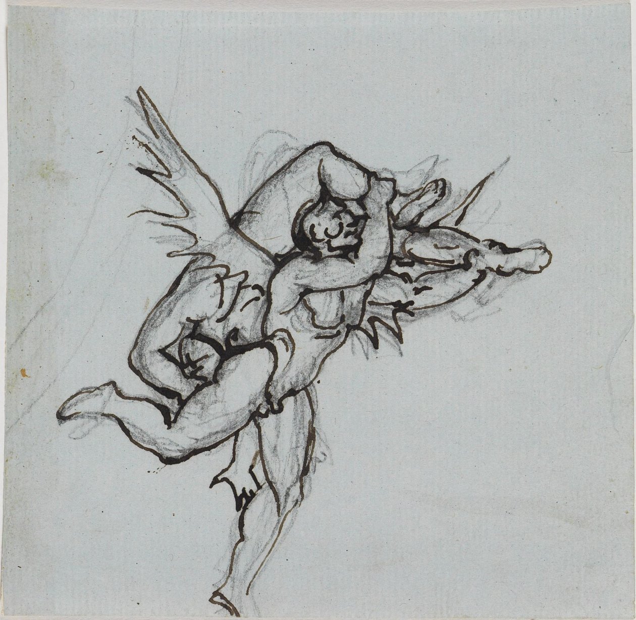 Estudio para el consejero de Lucca (Infierno de Dante, canto 21, v. 34) de Joseph Anton Koch