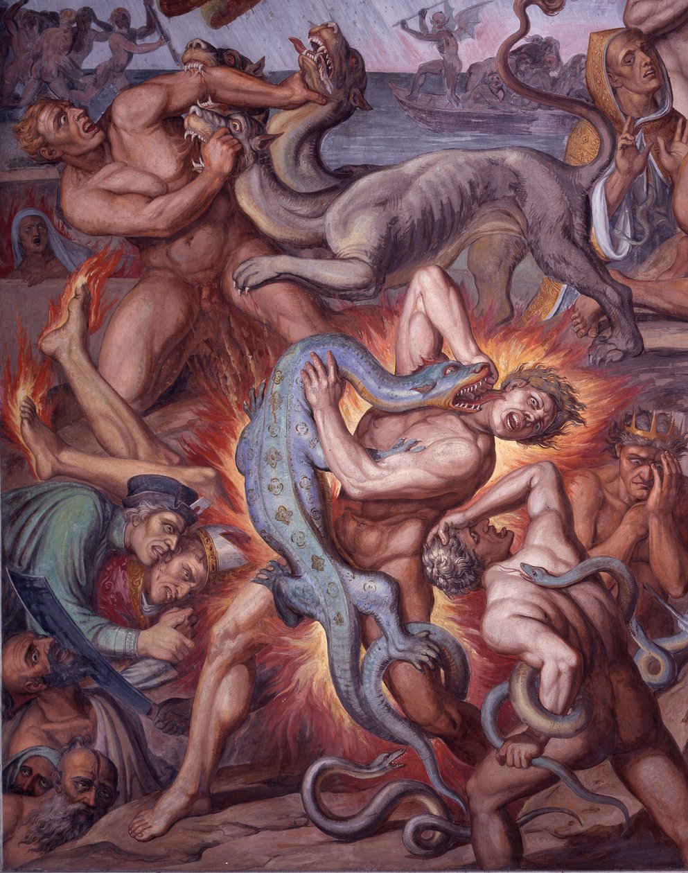 El infierno de La Divina Comedia de Dante - (detalle) de Joseph Anton Koch