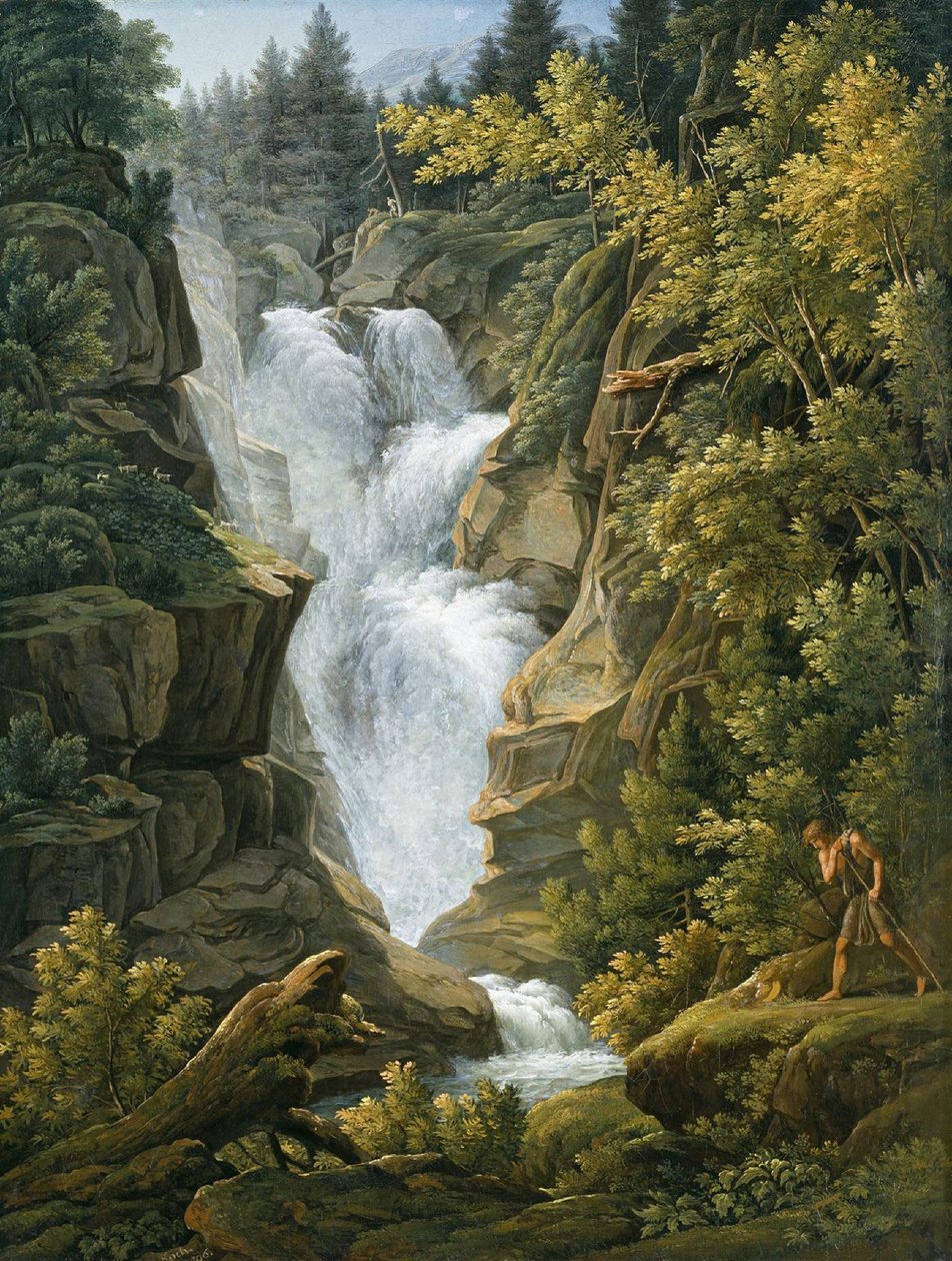 Cascada en las Tierras Altas de Berna de Joseph Anton Koch