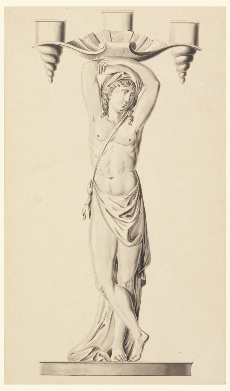 Diseño para un candelabro de Joseph Anton Seethaler Ii