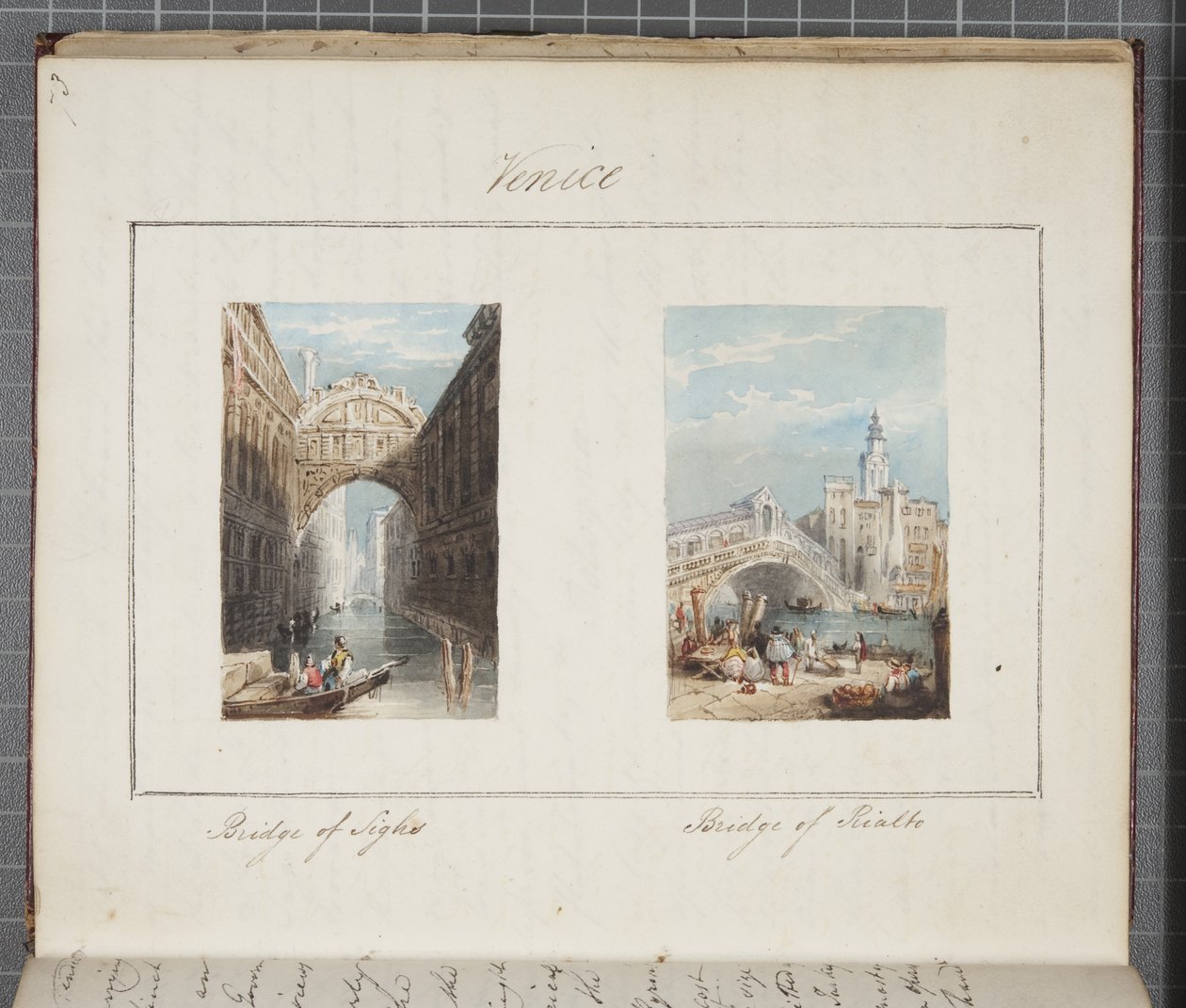 Venecia, pegado en el Diario de un viaje por Suiza e Italia de Thomas Moody, 1822 de Joseph Axe Sleap