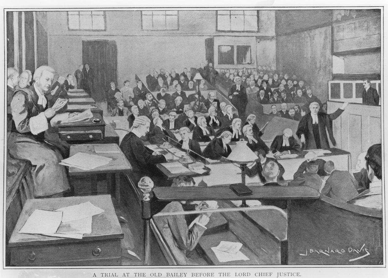 Un Juicio en el Old Bailey ante el Lord Chief Justice de Joseph Barnard Davis