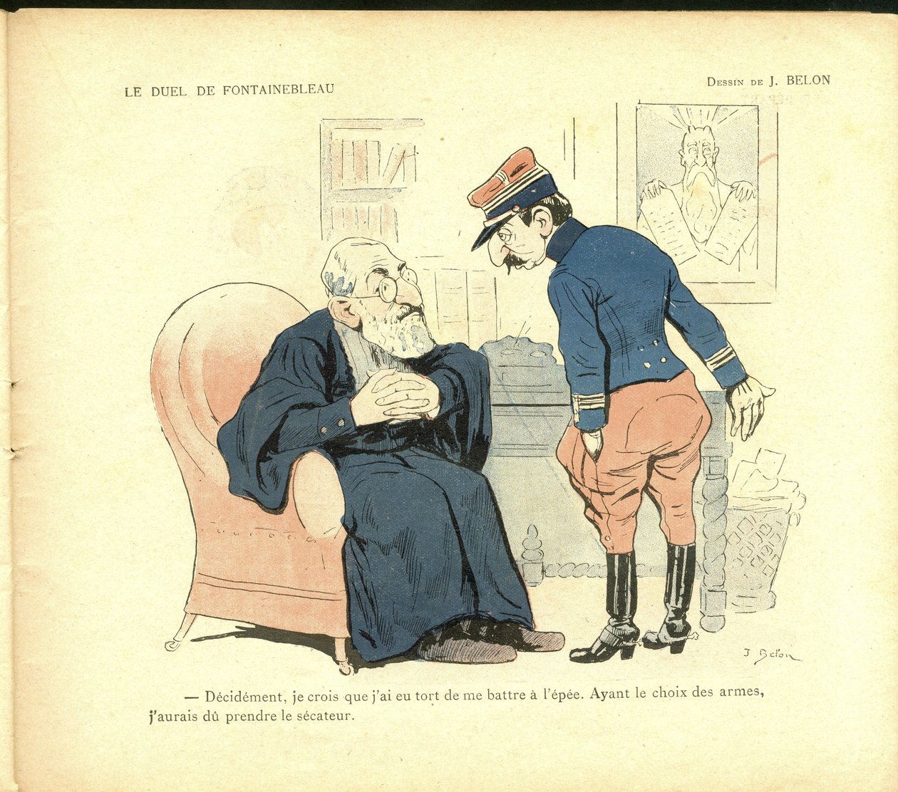 ilustración del Álbum de los Intransigentes: El año 1900 (impresión) de Joseph Belon