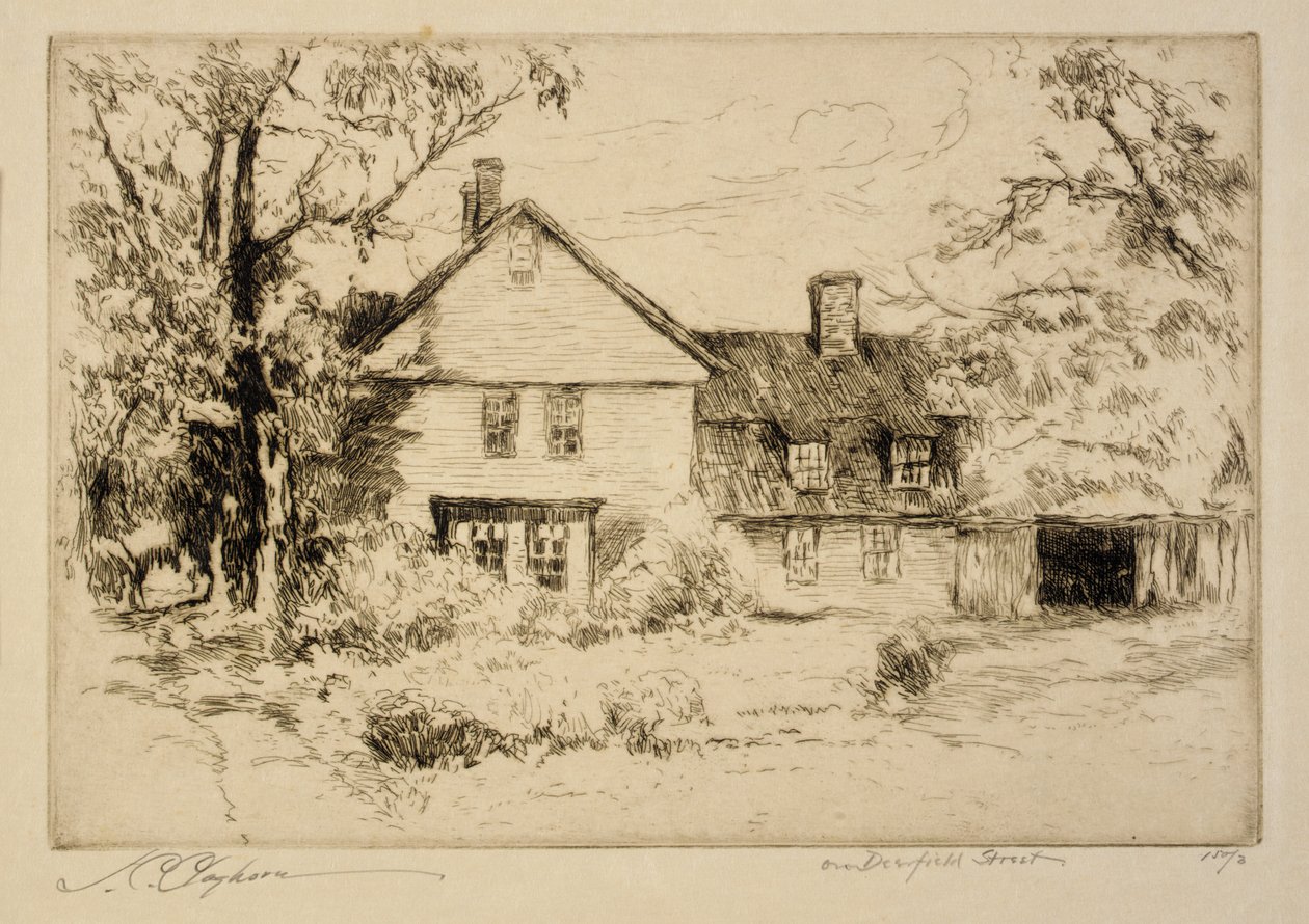 En la calle Deerfield (Antigua casa en Deerfield) de Joseph C. Claghorn