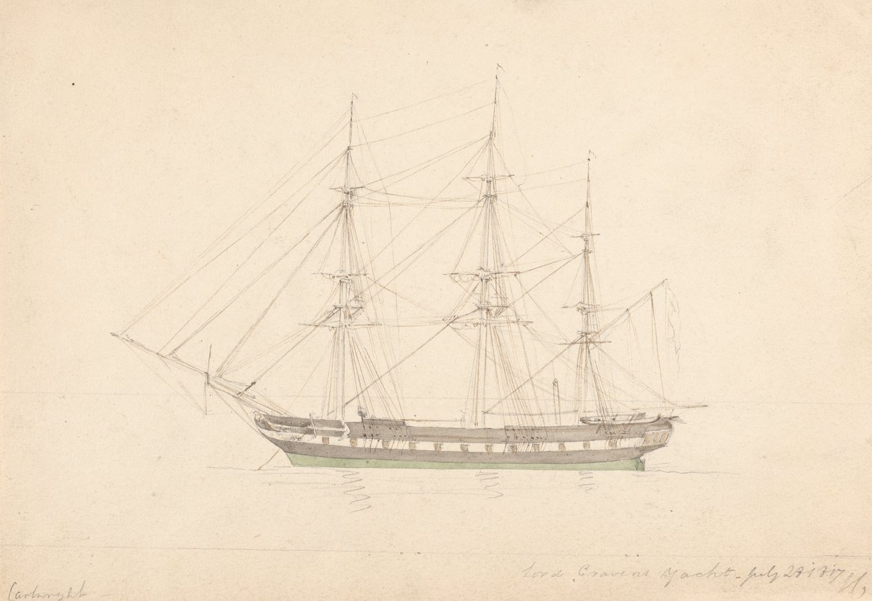 Yate de Lord Craven, 23 de julio de 1817 de Joseph Cartwright
