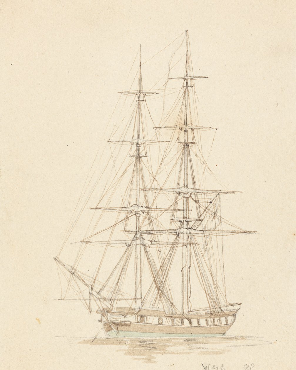 Soltero Hermafrodita Brig, Proa Adelante de Joseph Cartwright