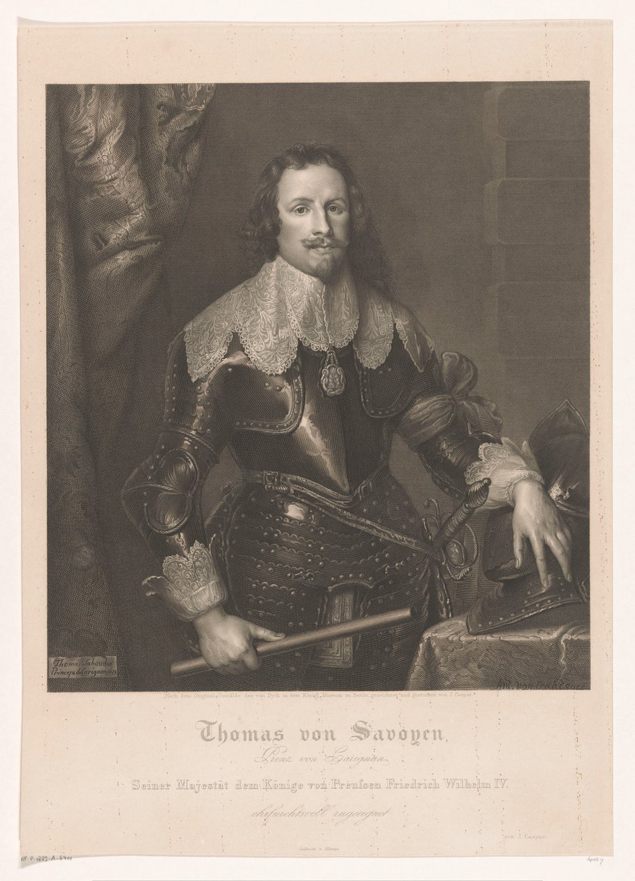 Portret van Francesco Tommaso van Savoye, prins van Carignano de Joseph Caspar