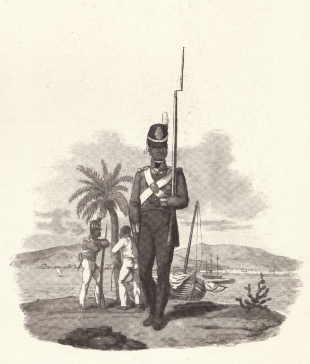 Un soldado del 5º Regimiento de las Indias Occidentales, c. 1812, 1909 de Joseph Constantine Stadler