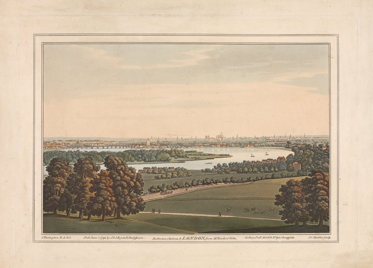 Battersea, Chelsea y Londres desde la Villa del Sr. Rucker de Joseph Constantine Stadler
