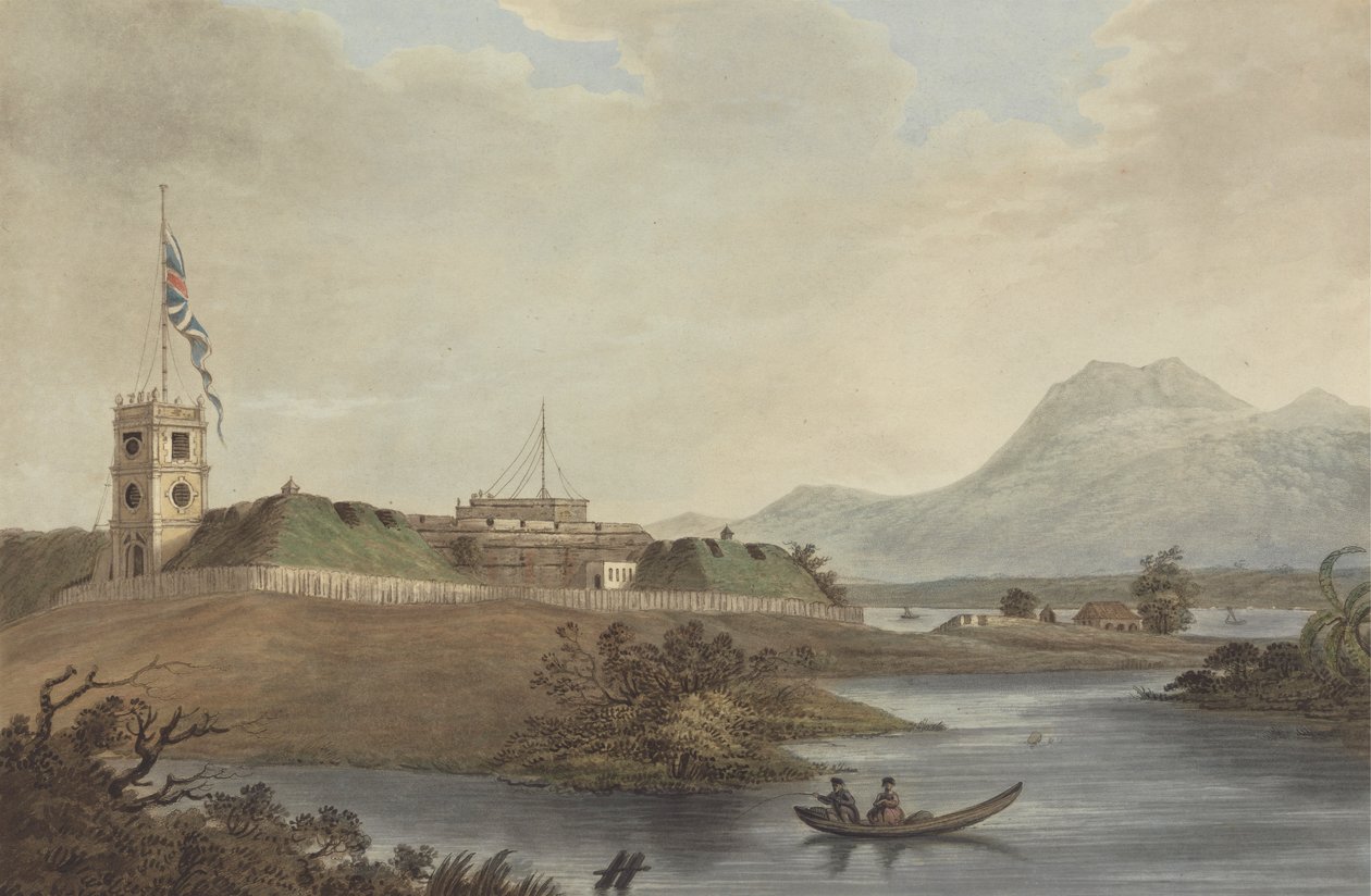 Fuerte Marlborough, Benkulen, Sumatra, 1799 de Joseph Constantine Stadler