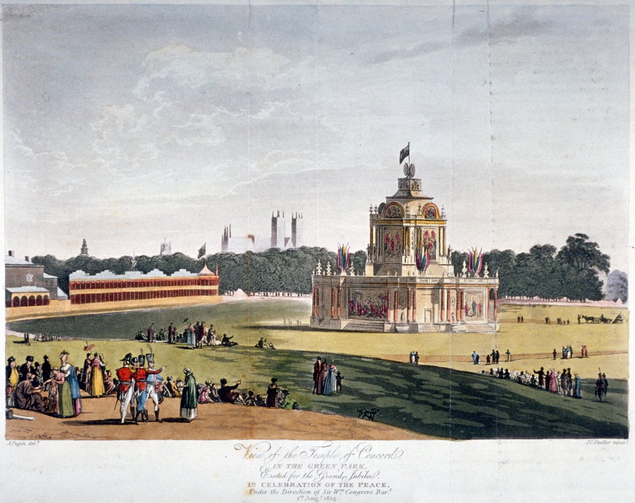 Green Park, Westminster, Londres, 1814 de Joseph Constantine Stadler