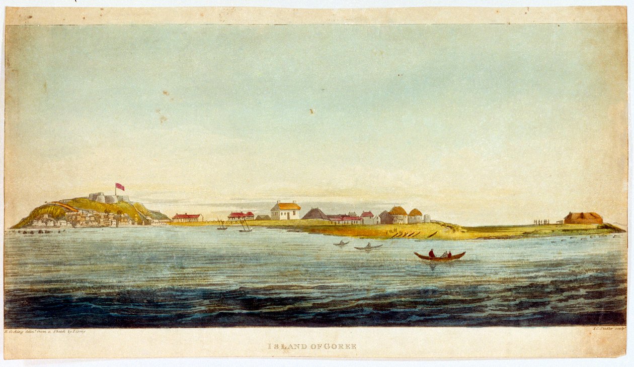 Isla de Goree (aguatinta coloreada) de Joseph Constantine Stadler