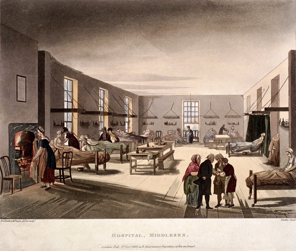 Calle Mortimer, Marylebone, Londres, 1808 de Joseph Constantine Stadler