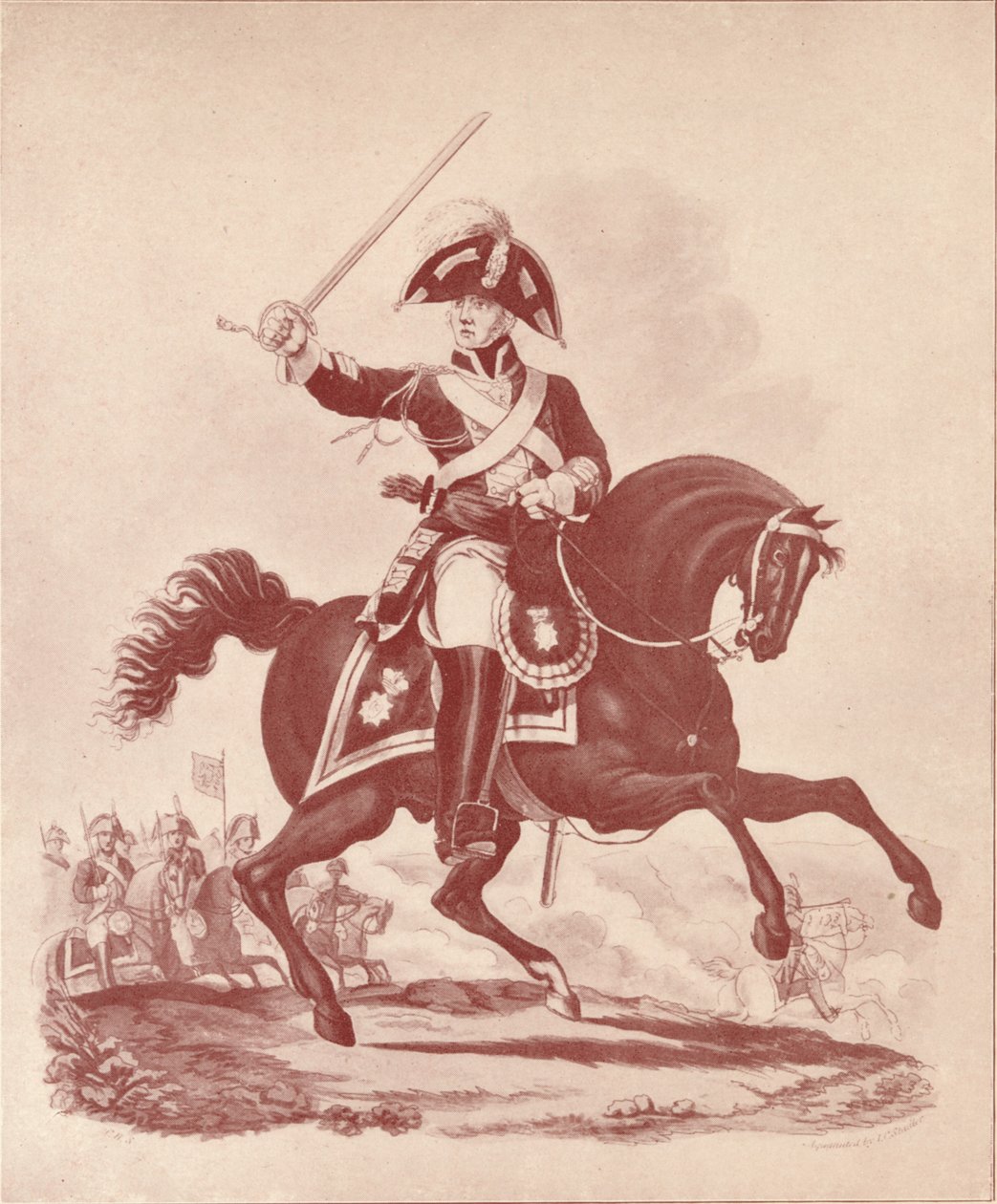 Oficial, 2º Regimiento de Guardias de Vida Período de Waterloo, 1812-1815 de Joseph Constantine Stadler